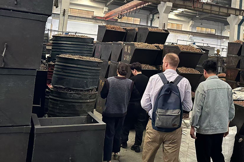 Kunden besuchen die Fabrik
